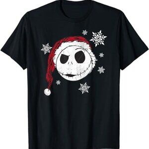 Disney Nightmare Before Christmas Snowflake Holiday Short Sleeve Graphic Tee 73